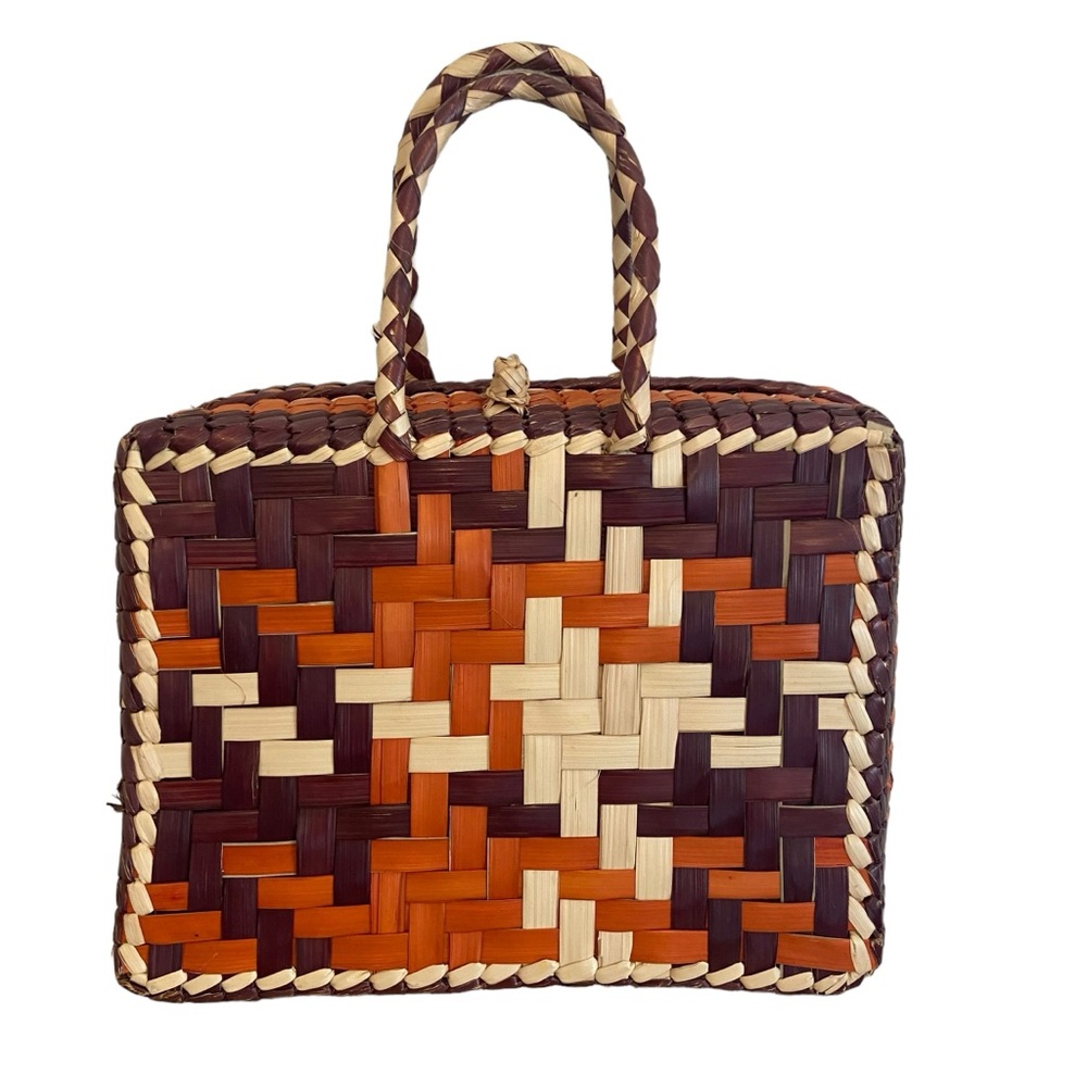 Vintage Brown Woven Bag